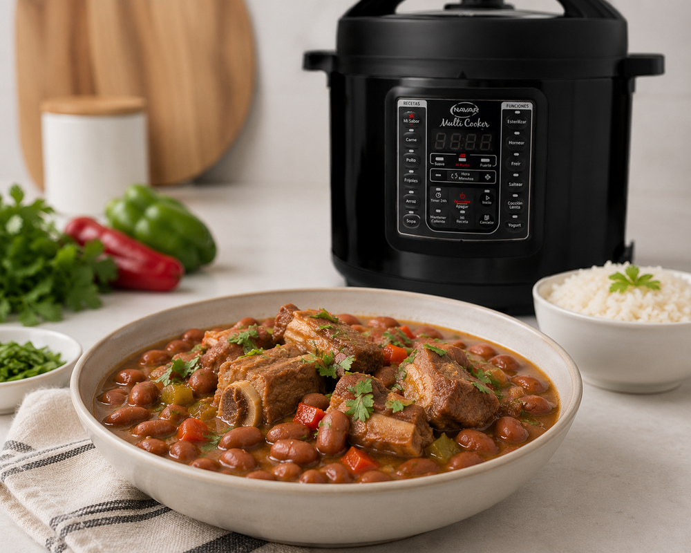 Frijoles tiernos con costilla